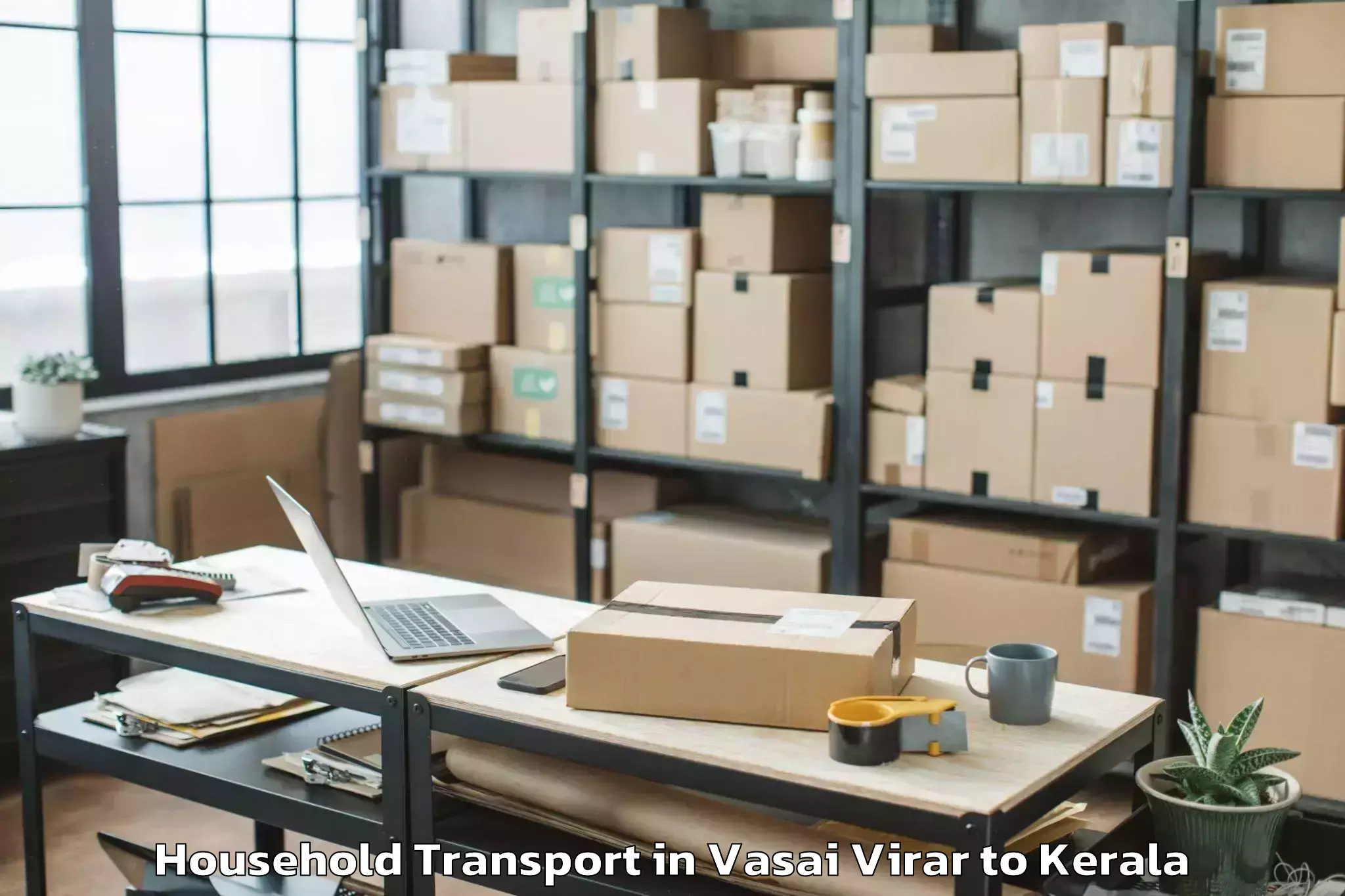 Top Vasai Virar to Thrissur Household Transport Available